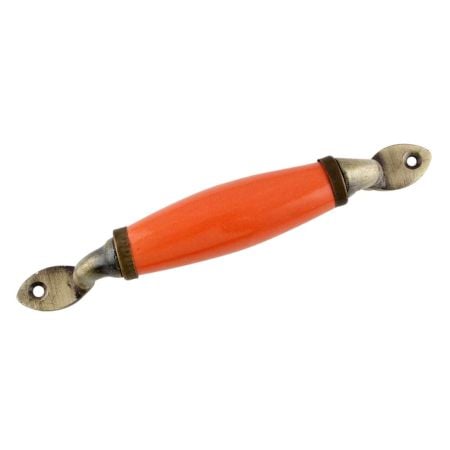 Orange Small Ceramic Antique Door Handles